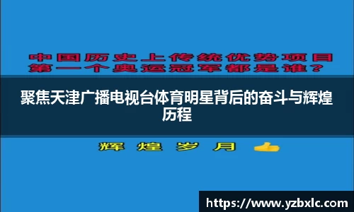 聚焦天津广播电视台体育明星背后的奋斗与辉煌历程