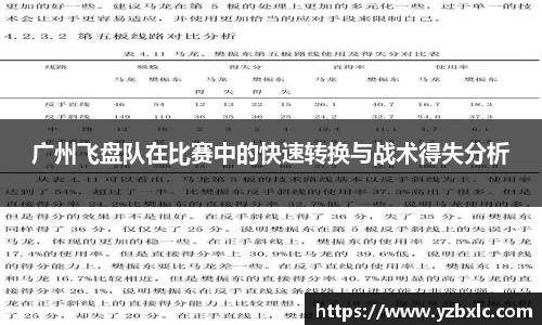 广州飞盘队在比赛中的快速转换与战术得失分析