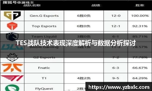 TES战队技术表现深度解析与数据分析探讨
