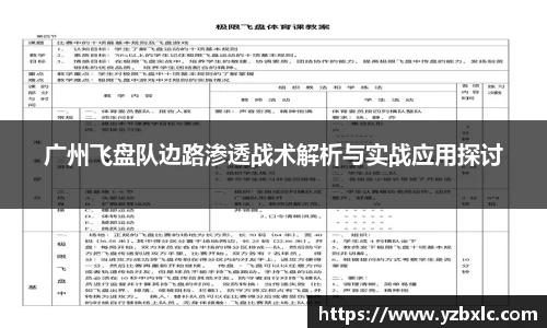 广州飞盘队边路渗透战术解析与实战应用探讨