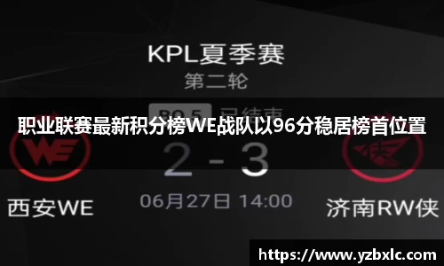 职业联赛最新积分榜WE战队以96分稳居榜首位置